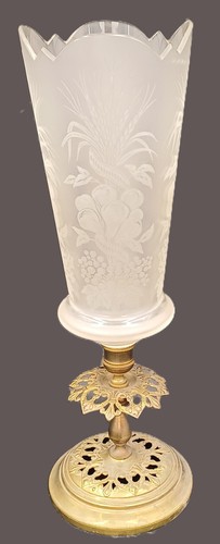 Superbe vase cornet cristal - cornet,