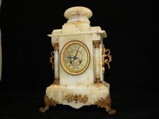Pendule de cheminée en onyx