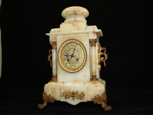 Pendule cheminée onyx - cheminée, en