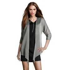 ALMATRICHI Gilet transparent en voile NEUF couleur gris ceinture taille unique