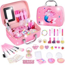 Maquillage Enfant Filles, Lavable Malette Maquillage Jouet pour Enfant, Coffr...