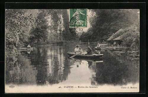 Cpa cloyes rivière des - rivière,