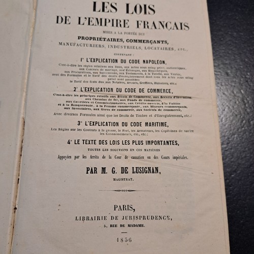 Les lois empire français - lois, de