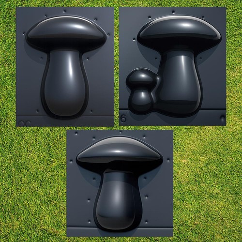 Mushroom shape concrete - mushroom,