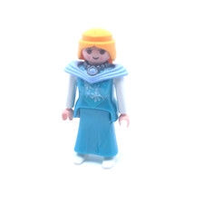 PLAYMOBIL * PAYS MAGIQUE * Reine des Neiges Femme Blonde Robe Bleue Collier 5204
