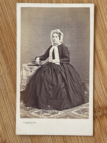 Photo carte cdv portrait femme - cdv,
