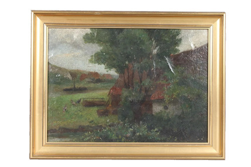 Tableau ancien huile - ancien, sur