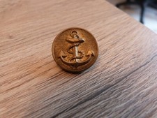  BOUTON  ancien Vintage ancre marine stylisé 