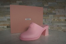 MIU MIU Taille 41 Mules Sabots EVA Chaussures Roses Neuves Ancien Prix 490€