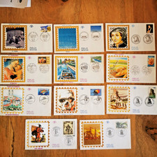 ⭐ FRANCE CEF Lot 11 Enveloppes SOIE Année 1992 1er Jour - Timbre FDC Poste ⭐