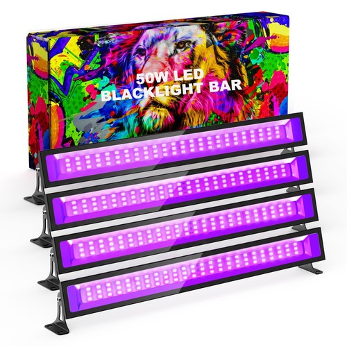 4x50w led lumiere - 4x50w, noire,