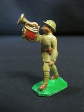 Figurine Aluminium L.R (Louis Roussy) - Fanfare Coloniale au Défilé - Clairon