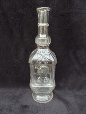 ancienne bouteille Legras 4 portraits Napoléon lll en verre pressé moulé 1900