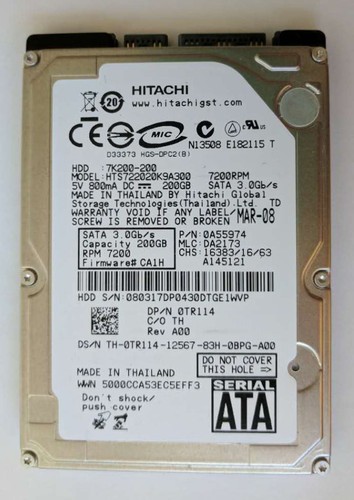 Hitachi 200gb sata hard - hitachi,