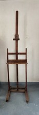 CHEVALET DE PEINTRE  A CRÉMAILLÈRE EN CHÊNE ANCIEN