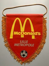 RARE FANION FOOTBALL GRAND FORMAT // MC DONALD'S - LILLE METROPOLE // VINTAGE