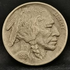 5 CENTS BUFFALO NICKEL 1916 USA ( BISON & TETE D'INDIEN ) / Réf 101125