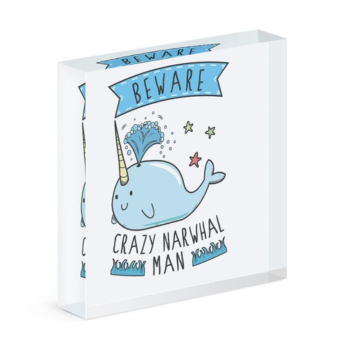 Attention fou narwhal homme - attention,
