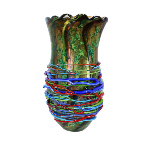 Vase coloré verre soufflé - en,