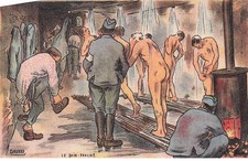 illustrateur Militaire  GABARD  N°   le bain douche