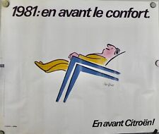 Affiche Lithographique Originale 81 CITROEN " en avant le Confort". par SAVIGNAC