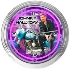 Horloge néon Violette Johnny Hallyday