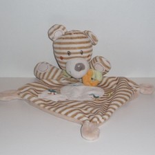 Doudou Ours Nicotoy - Rayé Beige