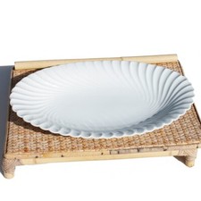 Grand plat long blanc en