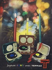 PUBLICITE ADVERTISING 074 1957 TEPPAZ électrophone 1