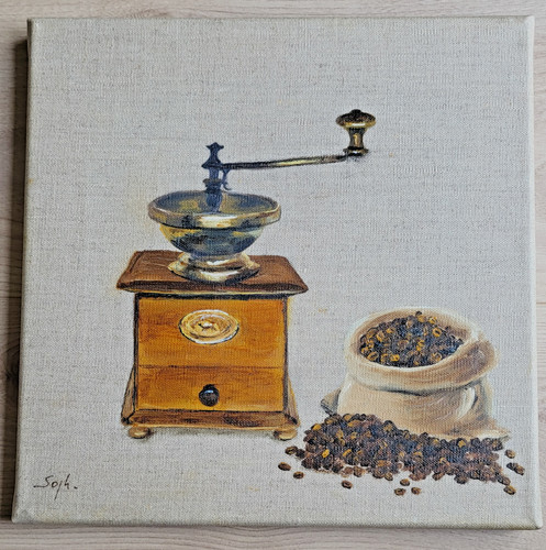 Tableau peinture huile toile - huile,
