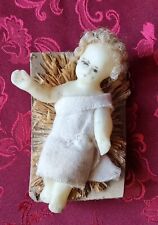 santon Devineau Jesus en cire cheveux frises 9cm 6F creche Noel