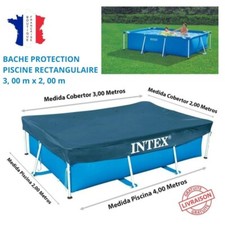 Intex Bâche De Protection Pour Piscine Rectangulaire 300 x 200 x 20 cm Bleu