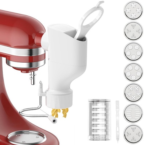 Pasta press attachment - press, for