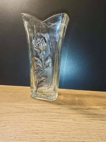Ancien vase verre décor - en,
