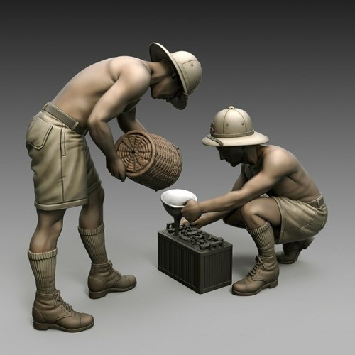 Lot figurines en - 1:35,