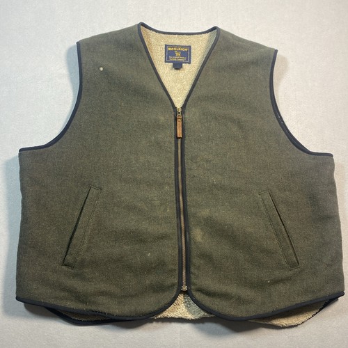 Woolrich wool vest - wool, mens