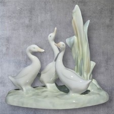 Vintage Rare Handmade Porcelain Figurine Nao by Lladro Ducklings Spain N18 1980s