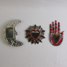 Lot De 3 Miroirs En Étain