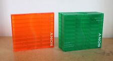 5 Ranges CD Sony Vintage  vert ou orange fluo pliable