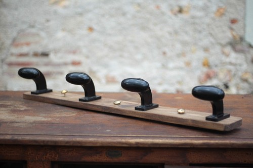 Wooden wall coat rack - ,, vintage