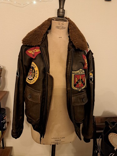 Blouson cuir aviateur homme - cuir,