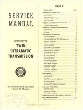 Packard Transmission Atelier Manuel Ultramatic Service R�paration 1955-1956