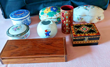 BROCANTE VIDE GRENIER LOT  8 BOITES Couvertes et coupes anciennes, vintages