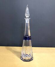 carafe conique en cristal overlay doublé bleu SAINT LOUIS 31,5 cm Bouchon Table