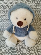 Peluche doudou ours blanc pull