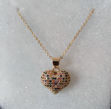 Pendentif coeur 1,5 cm en plaqué or 18k