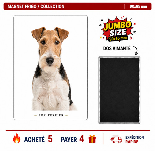Magnet fox terrier 90x65 - magnet,