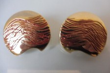 Pierre Lang Clips D'Oreilles, Magnifique Plus - Boucles Plaqué Or Avec Rouge