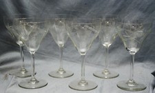 6 Verres À Vin Art Déco