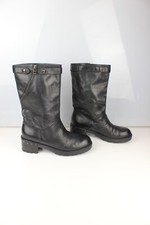 Mi Bottes Bottines cuir noir Janet Sport Style Motard T 40 / 41